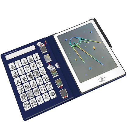 Kidywolf LCD-tekenbord m. 30 ontwerpen - Galaxy