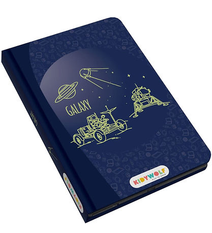 Kidywolf LCD-tekenbord m. 30 ontwerpen - Galaxy