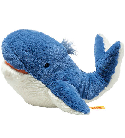 Steiff Soft Toy - 28cm - Tory Blue Whale - Medium+ Blue