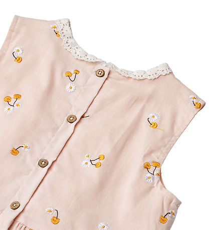 Wheat Dress - Elma - Powder Yellow Cherries
