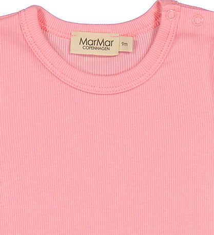 MarMar Bodysuit s/s - Rib - Modal - Plain - Pink Blossom