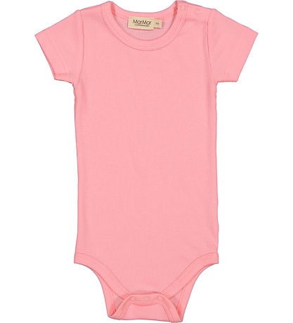 MarMar Bodysuit s/s - Rib - Modal - Plain - Pink Blossom