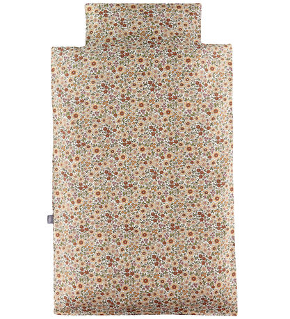 Nørgaard Madsens Bedding - Baby - White w. Red and Beige Flower