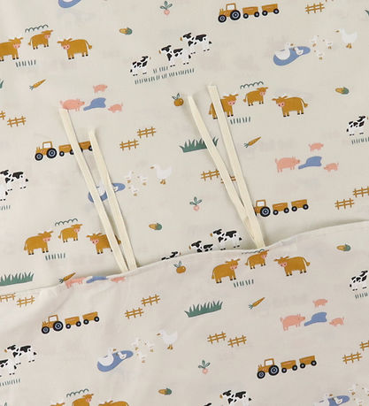 Nørgaard Madsens Bedding - Baby - Beige w. Farm Nørgaard Madsens Bedding - Baby - Beige w. Farm
