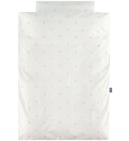 Nørgaard Madsens Bedding - Baby - White w. Beige Leaves
