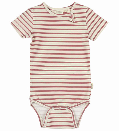 Petit Piao Bodysuit s/s - Sum - Withered Rose/Off White