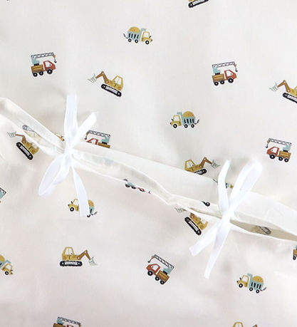 Nørgaard Madsens Bedding - Junior - White w. Work machines Nørgaard Madsens Bedding - Junior - White w. Work machines