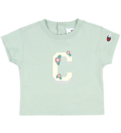 Champion Shorts Set - T-shirt/Shorts - Dusty Green w. Logo Champion Shorts Set - T-shirt/Shorts - Dusty Green w. Logo