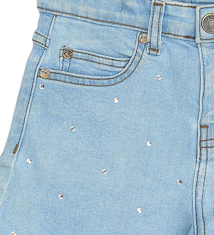 The New Shorts - TnOda - Light Blue Denim w. Rhinestone