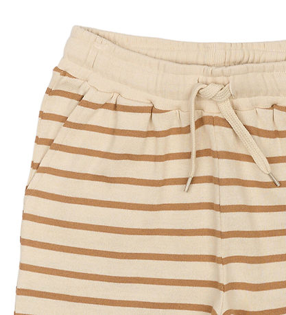 The New Shorts - Black - Indian Tan Striped