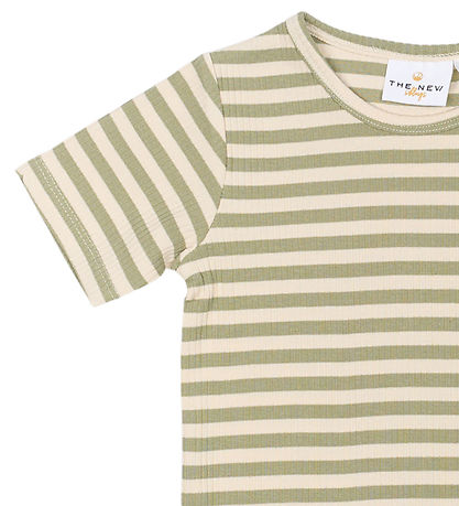 The New Siblings T-shirt - DinnerFro - Rib - Tea Striped