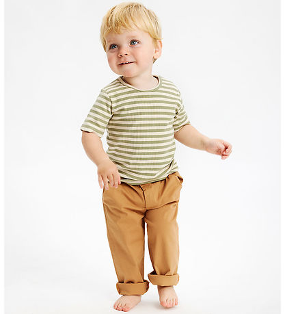 The New Siblings T-shirt - DinnerFro - Rib - Tea Striped