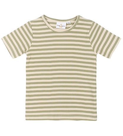 The New Siblings T-shirt - DinnerFro - Rib - Tea Striped