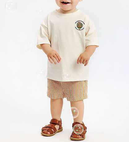 The New Siblings Shorts - TnstOpal - Indian Tan Striped w. Knitt