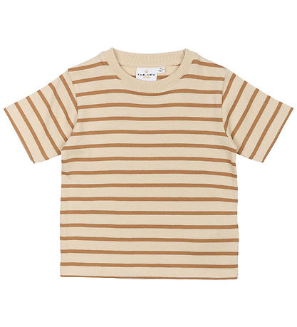 The New Siblings T-shirt - TnstNat - Indian Tan Striped
