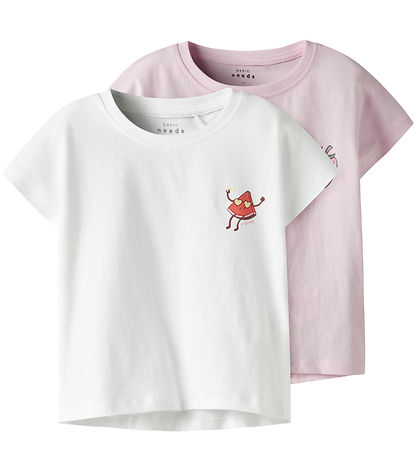 Name It T-Shirt - 2er-Pack - NmfVarutti - Ballerina/Bright White