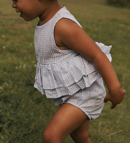 Lil' Atelier Summer Romper - NbfHazelle - Zen Blue