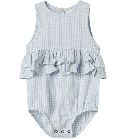 Lil' Atelier Summer Romper - NbfHazelle - Zen Blue