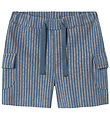 Name It Shorts - NbmHelmar - Blue Mirage m. Streifen