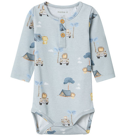 Body m/l Name It - NbmHelp - Pearl Blue av. Imprimé Body m/l Name It - NbmHelp - Pearl Blue av. Imprimé