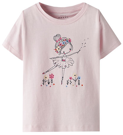 Name It T-shirt - 2-Pack - NmfVanaya - Ballerina/Bright White