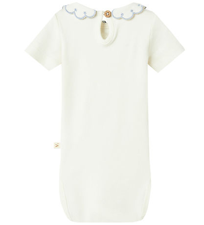Lil' Atelier T-shirt - NbfFundo - Coconut Milk/Zen Blue