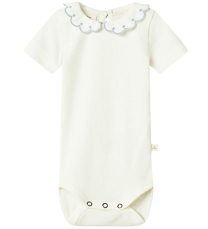 Lil' Atelier T-shirt - NbfFundo - Coconut Milk/Zen Blue
