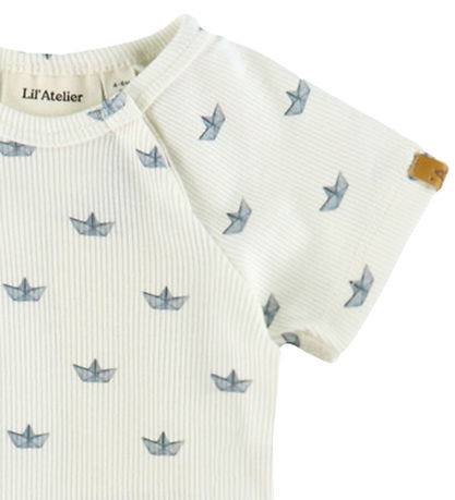 Body m/c Lil' Atelier - Rib - NbmLavo - Coconut Bateau en papier