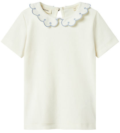 Lil' Atelier T-Shirt - NmfFundo Coconut Mlik/Zen Blue