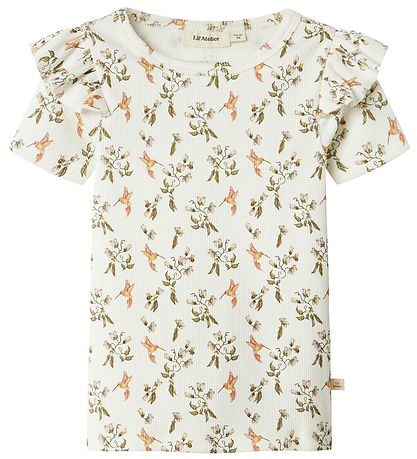 Lil' Atelier T-shirt - NmfLavo - Coconut Milk/Humming Bird