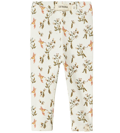 Lil' Atelier Leggings - NbfLavo - Kokosmelk/brumming Bird