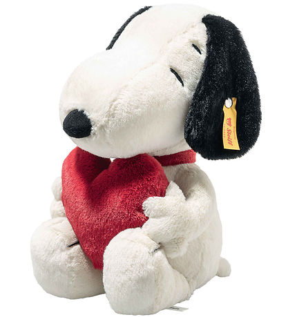 Steiff Soft Toy - 30 cm - Snoopy Love - White