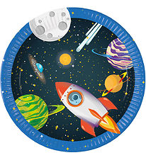 Decorata Party Paper plates - 8-Pack - 23 cm - Rocket Space Decorata Party Paper plates - 8-Pack - 23 cm - Rocket Space