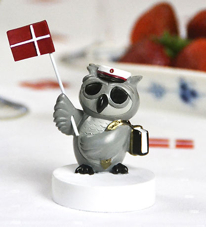 Kids by Friis Eule m. Buch und Flagge - Rot