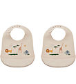 Liewood Bib - 2-Pack - Silicone - Tilda - Safari Sandy Mix Liewood Bib - 2-Pack - Silicone - Tilda - Safari Sandy Mix