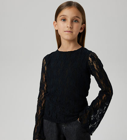 Name It Blouse - NkfTepine - Black w. Lace Name It Blouse - NkfTepine - Black w. Lace