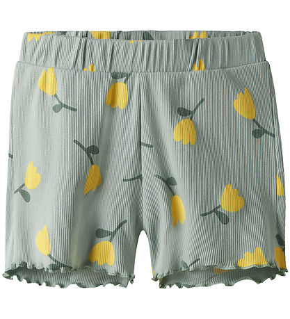 Name It Shorts - Rib - NmfVemma - Aqua Gray/Lemon Name It Shorts - Rib - NmfVemma - Aqua Gray/Lemon