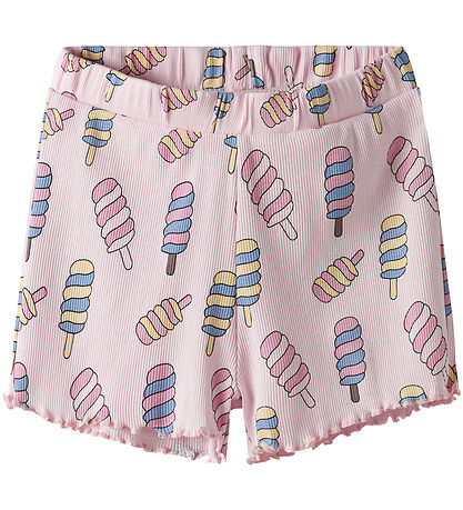Name It Shorts - Rib - NmfVemma - Ballerina/Iskrem