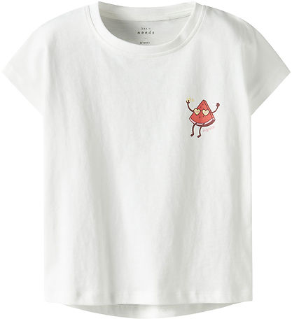 Name It T-shirt - NmfVarutti - Bright White/Watermelon Name It T-shirt - NmfVarutti - Bright White/Watermelon