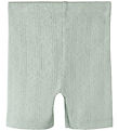 Name It Bicycle Shorts - NmfJsilke - Aqua Gray w. Pointelle