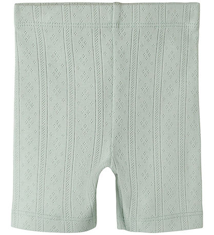 Name It Bicycle Shorts - NmfJsilke - Aqua Gray w. Pointelle