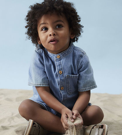 Name It T-shirt - NmmFido - Light Blue Denim/STRIPES Name It T-shirt - NmmFido - Light Blue Denim/STRIPES