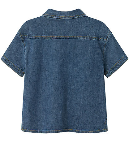 Name It Shirt s/s - Linen/Cotton - NmmPeter - Dark Blue Denim Name It Shirt s/s - Linen/Cotton - NmmPeter - Dark Blue Denim