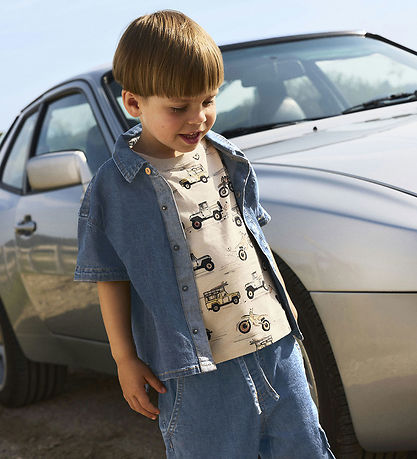 Name It Shirt s/s - Linen/Cotton - NmmPeter - Dark Blue Denim Name It Shirt s/s - Linen/Cotton - NmmPeter - Dark Blue Denim