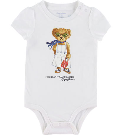 Polo Ralph Lauren Bodysuit s/s - White w. Soft Toy Polo Ralph Lauren Bodysuit s/s - White w. Soft Toy