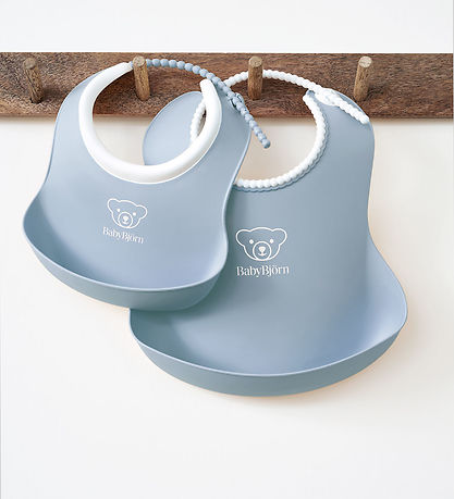 BabyBjörn Bib - 2-Pack - Pastel Blue