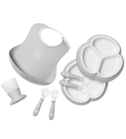 BabyBjörn Dinner Set - 8 Parts - Grey
