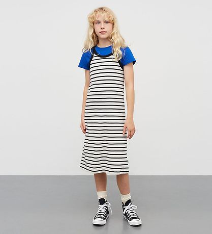 Mads Nørgaard Dress - Rib - Carna - Vanilla Ice/Black