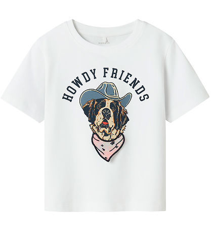 T-Shirt Name It - NmmHasse - Bright White av. Imprimé T-Shirt Name It - NmmHasse - Bright White av. Imprimé