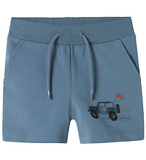 Name It Shorts - NmmHekar - Blue Mirage w. Print Name It Shorts - NmmHekar - Blue Mirage w. Print